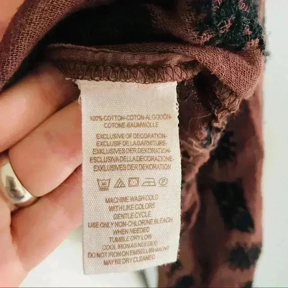 Free People Bohamien Embroidered Top Shirt XS - Picture 8 of 8